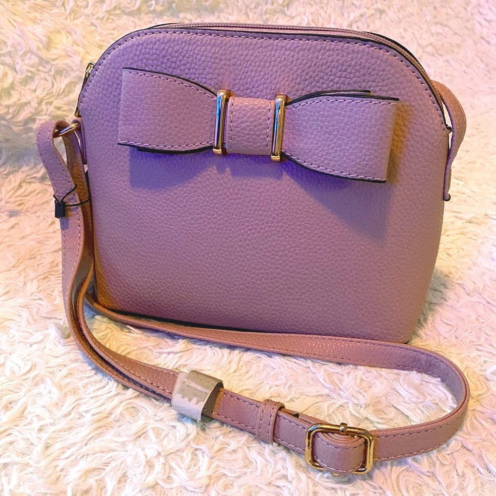Blush Pink Handbag with Bow